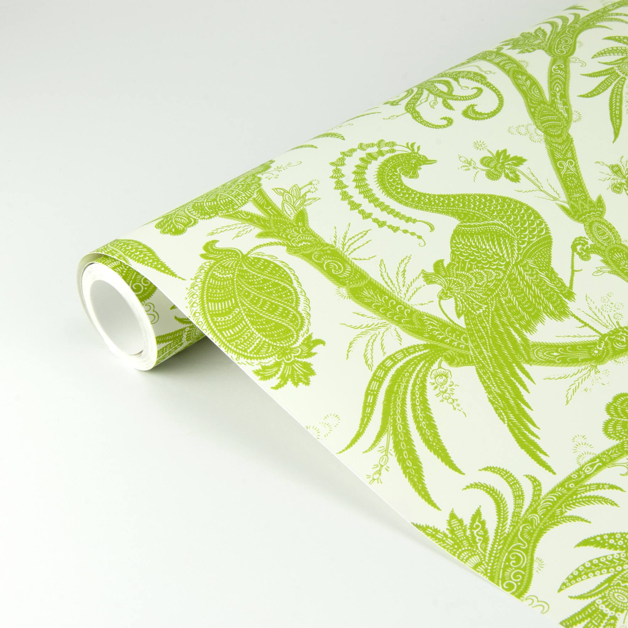 Scalamandre Pear Balinese Peacock Peel & Stick Wallpaper